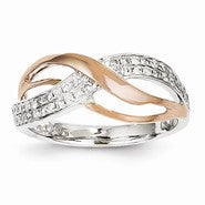 14k White & Rose Gold Diamond Ring
