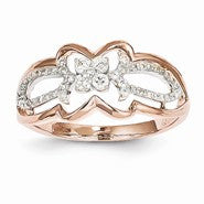 14k White & Rose Gold Diamond Ring