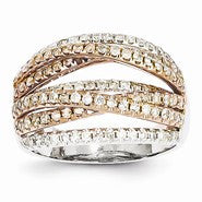 14k White and Rose Gold Diamond Ring