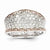 14k Two-tone Diamond Wide Band Ring