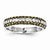 14k White Gold White & Champagne Diamond Black Rhodium Ring