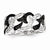 14k White Gold Black and White Diamond Ring