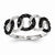 14k White Gold White & Black Diamond Ring