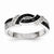 14k White Gold White & Black Diamond Ring