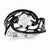 14k White Gold Black and White Diamond Flower Ring