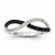 14k White Gold Black & White Diamond Twisted Ring