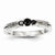14k White Gold White & Black Diamond Ring