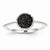 14k White Gold White and Black Diamond Ring