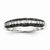 14k White Gold White & Black Diamond Ring