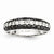 14k White Gold White & Black Diamond Ring