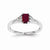 14k White Gold Diamond & Ruby Ring