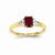 14k Yellow Gold Diamond & Ruby Ring