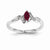 14k White Gold Diamond & Ruby Ring
