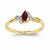 14k Yellow Gold Diamond & Ruby Ring