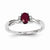 14k White Gold Diamond & Ruby Ring