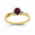 14k Yellow Gold Diamond & Ruby Ring