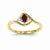 14k Yellow Gold Diamond & Ruby Ring