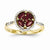 14k Yellow Gold Diamond & Ruby Ring