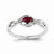 14k White Gold Diamond & Ruby Ring