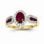 14k Yellow Gold Diamond & Ruby Ring