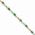 14K Yellow Gold Diamond and Emerald Bracelet