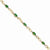 14K Yellow Gold Diamond and Emerald Bracelet
