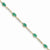 14K Yellow Gold Diamond and Emerald Bracelet