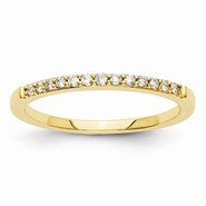 14k Yellow Gold Diamond Wedding Band