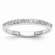 14k White Gold Diamond Wedding Band