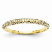 14k Yellow Gold Diamond Wedding Band