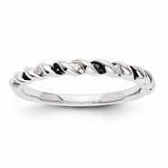 14k White Gold Black and White Diamond Ring
