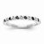 14k White Gold Black and White Diamond Ring