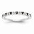 14k White Gold Black and White Diamond Ring