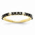 14k Yellow Gold Black and White Diamond Ring
