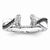 14k White Gold Black & White Diamond Ring