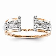 14k White & Rose Gold Diamond Ring