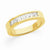 14k Yellow Gold DiamondCompleted Princess Wedding Band