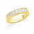 14k Yellow Gold Completed Princess Diamond Wedding Band