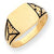 14k Yellow Gold Antiqued Signet Ring