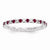 14k White Gold Diamond & Ruby Ring