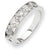 14k White Gold Zig Zag Filigree Design Diamond Ring