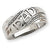 14k White Gold Diamond Men's Dad Ring