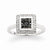 14k White Gold Black Diamond Ring