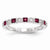 14k White Gold Diamond & Ruby Ring