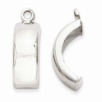 14k White Gold Polished Earring Jackets