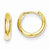 14k Yellow Gold Polished Hinged Hoop Earrings