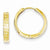 14k Yellow Gold Diamond-cut Hinged Hoop Earrings
