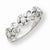 14k White Gold Diamond Flower Wedding Band