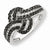 14k White Gold Black & White Diamond Ring