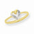 14k Yellow Gold & Rhodium Marquise Diamond Heart Ring